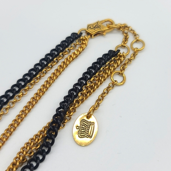 JUICY COUTURE Victorian Blk Heart ๐ค Pend w/ Gold Filigree, Pearls, Rhinestones! - Picture 11 of 14